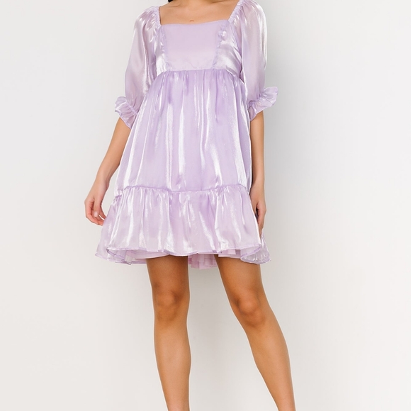 NWT - Babydoll Lilac Mini Dress Baltic Born - Picture 3 of 5